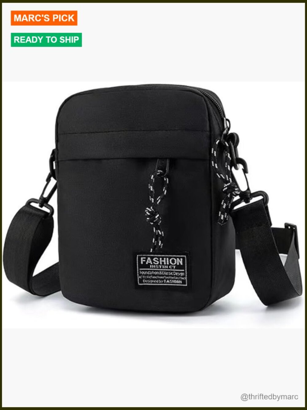 Waterproof Nylon Sling Bag Multi Compartment Crossbody Chest Pack Unisex